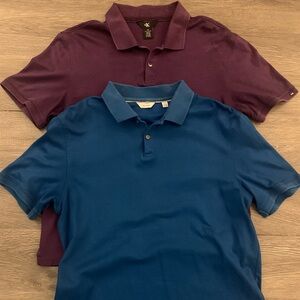 2 CALVIN KLEIN All Cotton 2 Button Polos